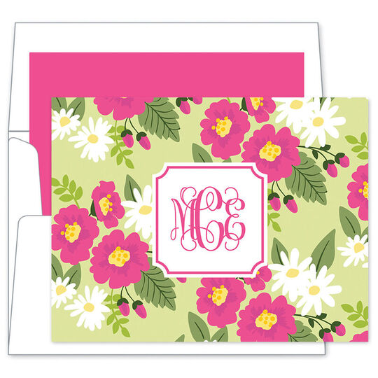 Lillian Floral Bright Folded Note Cards